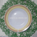 yellow full decal 6"-10.5" soup plate, cheap china plate/gold charger plates from china